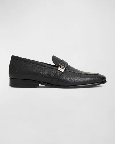 Bruno Magli Men's Arlo Leather Strap Slip-on Loafers In Brown Tumbled