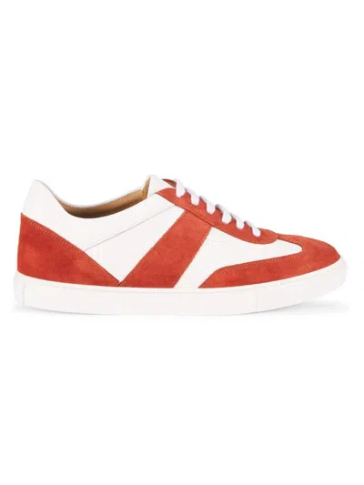 Bruno Magli Men's Benito Leather & Suede Lace-up Sneakers In Red