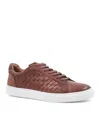 Bruno Magli Beto Woven Leather Sneaker In Brown