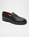 Bruno Magli Men's Carter Leather Penny Loafers In Dark Brown Nappa