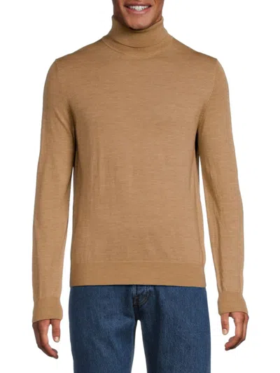 Bruno Magli Men's Classic Fit Merino Wool Turtleneck Sweater In Camel
