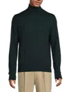 Bruno Magli Men's Classic Fit Merino Wool Turtleneck Sweater In Green