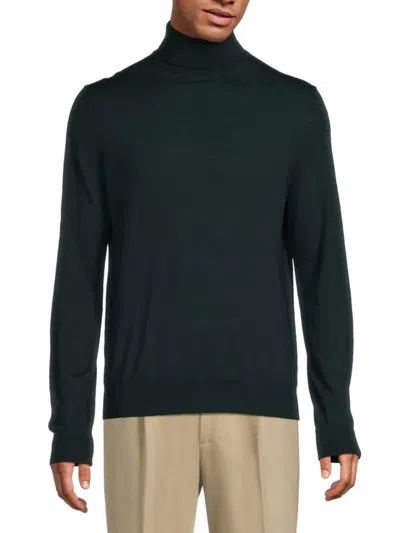 Bruno Magli Men's Classic Fit Merino Wool Turtleneck Sweater In Green