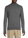 Bruno Magli Men's Classic Fit Merino Wool Turtleneck Sweater In Heather Grey
