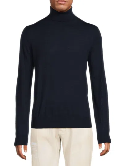 Bruno Magli Men's Classic Fit Merino Wool Turtleneck Sweater In Navy