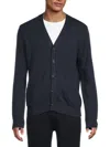 Bruno Magli Men's Cotton & Linen Cardigan In Navy