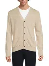 Bruno Magli Men's Cotton & Linen Cardigan In Oatmeal