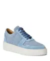 Bruno Magli Men's Darian Suede & Canvas Low-top Sneakers In Light Blue Canvas