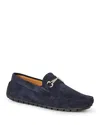 Bruno Magli Darius Moc Toe Bit Loafer In Navy Suede
