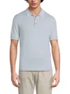 Bruno Magli Men's Heathered Polo Shirt In Light Blue