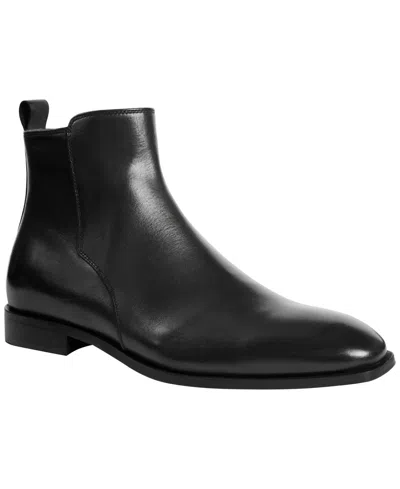 Bruno Magli Men's Marce Plain-toe Side-zip Leather Boots In Black