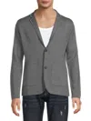 Bruno Magli Milano Stitch Suede Trim Wool Blazer In Grey