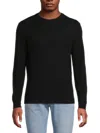 Bruno Magli Men's Merino Wool Plaited Diagonal-texture Sweater In Black