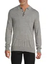 Bruno Magli Men's Merino Wool Polo Sweater In Black