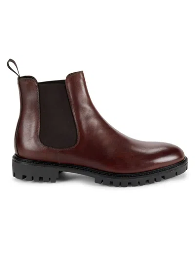 Bruno Magli Men's Ramiro Leather Chelsea Boots In Rust