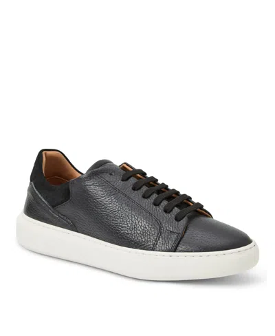 Bruno Magli Men's Salvatore Leather Casual Sneaker In Black Tumbled