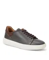 Bruno Magli Men's Salvatore Leather Casual Sneaker In Brown Tumbled