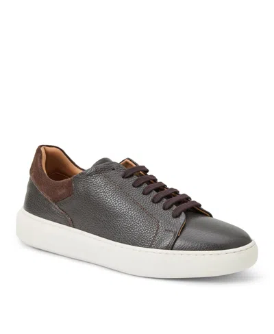 Bruno Magli Men's Salvatore Leather Casual Sneaker In Brown Tumbled
