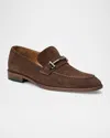 Bruno Magli Sante Bit Loafer In Brown Suede