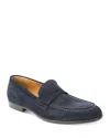 Bruno Magli Men's Silas Slip On Penny Loafers In Navy Suede