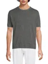 Bruno Magli Men's Tipped Knit T-shirt In Charcoal