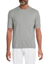 Bruno Magli Men's Tipped Knit T-shirt In Light Grey