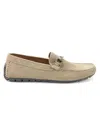 Bruno Magli Men's Xander Horse-bit Strap Leather Drivers In Taupe
