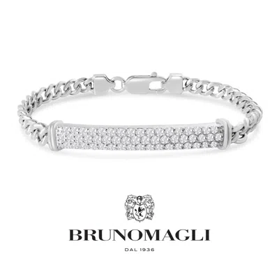 Bruno Magli Mens 1 1/2 Carat Lab Grown Diamond Bracelet In Sterling Silver, 8 Inches In Multi