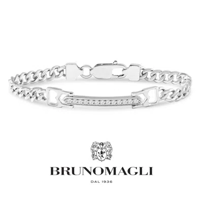 Bruno Magli Mens 1/3 Carat Lab Grown Diamond Bracelet In Sterling Silver, 8 Inches In Multi