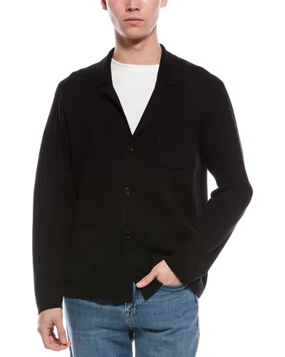 Bruno Magli Merino Wool Cardigan In Black