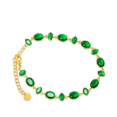 Bruno Magli Michela Gold Bracelet, Smeraldo In Green