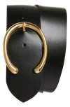 Bruno Magli Michela Leather Belt In Black