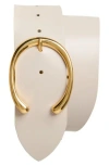 Bruno Magli Michela Leather Belt In White
