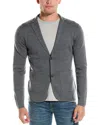 Bruno Magli Milano Stitch Suede Trim Wool Blazer In Grey