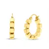 Bruno Magli Mirabella Gold Hoop Earrings In Brown