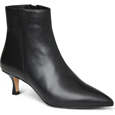 Bruno Magli Nerina Pointed Toe Bootie In Black Leather