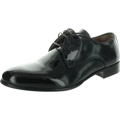Bruno Magli Niko Mens Lace-up Patent Leather Oxfords