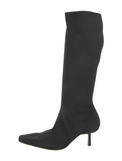 Pre-owned Bruno Magli Nylon Boots In Black