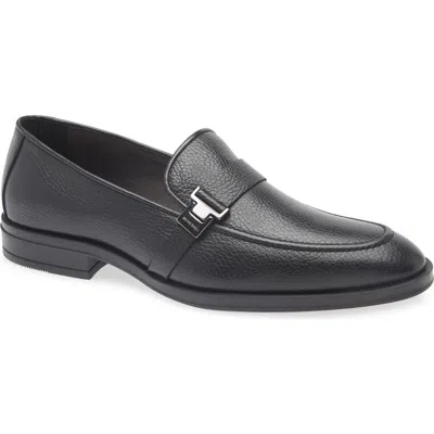 Bruno Magli Pablo Buckle Strap Loafer In Black Tumbled