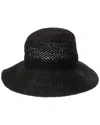 Bruno Magli Crochet Bucket Straw Sun Hat