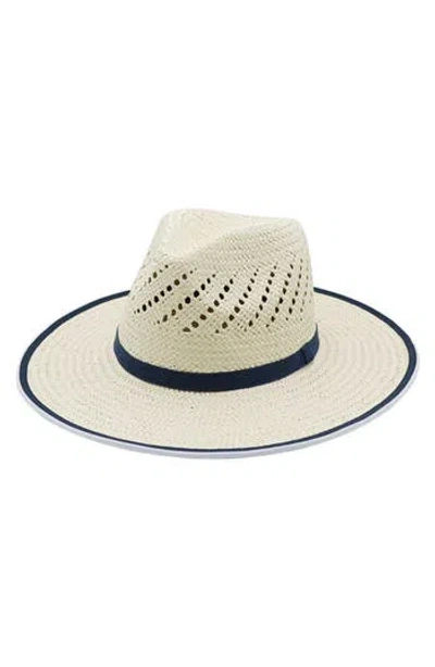 Bruno Magli Packable Panama Straw Hat In Red