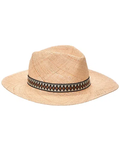 Bruno Magli Packable Straw Panama Hat In Beige