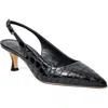 Bruno Magli Palerma Pointed Toe Kitten Heel Slingback Pump In Black