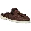 Bruno Magli Palmer Genuine Shearling Lined Mule In Brown