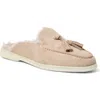 Bruno Magli Palmer Genuine Shearling Lined Mule In White