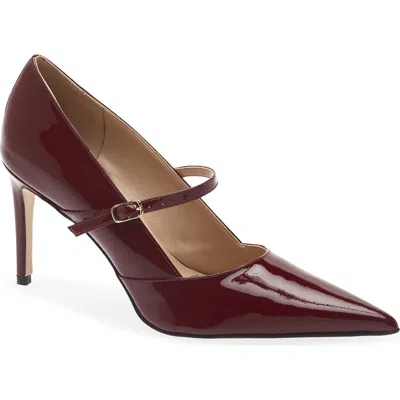 Bruno Magli Panna Pointed Toe Pump In Bordeaux Patent