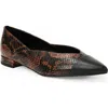Bruno Magli Parma Pointed Toe Flat In Animal Print
