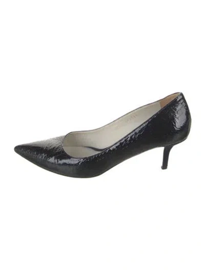Pre-owned Bruno Magli Patent Leather Animal Print Pumps In Multi