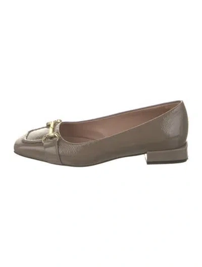 Pre-owned Bruno Magli Patent Leather Ballet Flats In Neutral