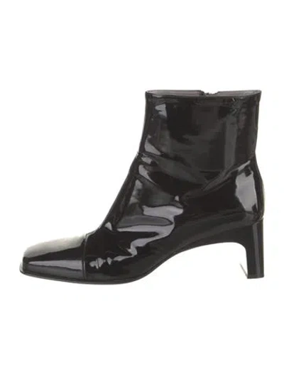 Pre-owned Bruno Magli Patent Leather Boots In Black